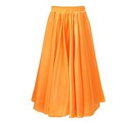 Alvivi Enfant Fille Jupe Flamenco Danse du Ventre Jupe De Danse Espagnol Latine Tango Jupette Large Performance Costume Spectacle Festival Dansewear 4-12 Ans Jaune 11-12 Ans