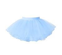 Alvivi Enfant Filles Tutu Ballet Danse Classique Jupette Performance De Danse Robe Court Bal Soiree Fete Dansewear 1-16 Ans Bleu Ciel 6-11 Ans