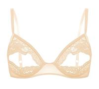 Alvivi Femme Soutien-Gorge Push Up Bra Lingerie Dentelle Transparent Brassière Redresse-Sein Nu sous Vêtement Lingiere Erotique S-5XL Ecru XXL