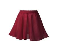 Alvivi Fille Jupe de Danse Ballet en Mousseline avec Ceinture Jupette Danse Classique Tutu Courte Jupe de Gymnastique 4-12 Ans Claret B 7-8 Ans