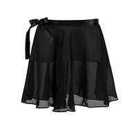 Alvivi Fille Jupe de Danse Ballet en Mousseline avec Ceinture Jupette Danse Classique Tutu Courte Jupe de Gymnastique 4-12 Ans Noir 4-6 Ans