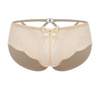 Alvivi Homme Sissy String Dentelle Transparent Culotte Slip Ouvert Entrejambe Tanga sous Vêtement Entrejambe Fermé Nu XL