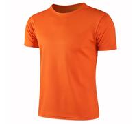 Alvivi T-Shirts Manche Court Garçon Enfant Haut De Sport Fitness Jogging Maillot De Football Séchage Rapide 3-16 Ans Orange 6-7 Ans