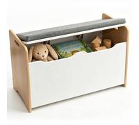 ALVIX Coffre à jouets pour enfant avec espace de rangement | Soft close lid, padded seat cushion, child-safe design