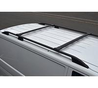 ALVM Parts & Accessories Barres transversales en aluminium noir pour barres de toit Transit Custom (à partir de 2012), capacité de charge 75 kg
