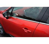 ALVM Porte latérale Trim de Rebord de fenêtre Lot de Couvertures pour Renault Clio IV (2012 +) en Acier Inoxydable Chrome, Installation Facile avec Ruban Adhésif de Qualité Automobile Pré-installé