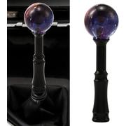 Alvorox - Pommeau de levier de vitesse - Boule ronde ciel étoilé violet spatial, 16 cm de long pour voitures