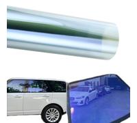 Alvorox VLT 82% Bleu Clair vitre teintée Voiture, Film teinté de fenêtre à Changement de Couleur Films de Protection Solaire Nano céramique (Bleu Clair 50cmX300cm)