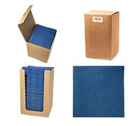 Alvotex Chic Airlaid Lot de 100 Serviettes de Toilette en Forme de Coctail 1/4 Plis semblables à du Tissu, Serviette jetable de qualité supérieure, Bleu foncé, 20 x 20 cm
