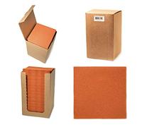Alvotex Chic Airlaid Lot de 100 Serviettes Coctail, jetables en 1/4 pliées, Aspect Tissu, de qualité supérieure, Terre Cuite, 20 x 20 cm