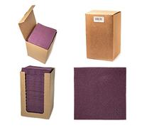 Alvotex Chic Airlaid Lot de 100 Serviettes de Toilette en Forme de Coctail 1/4 Plis semblables à du Tissu, Serviette jetable de qualité supérieure, Prune, 20 x 20 cm
