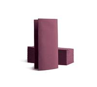 Alvotex Chic Airlaid Lot de 50 Serviettes de Table jetables 1/8 Plis semblables à du Tissu, 39 x 40 cm, Prune