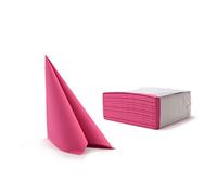 Alvotex Chic Airlaid Lot de 50 Serviettes jetables Aspect Tissu Fuchsia 40 x 40 cm
