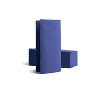 Alvotex Lot de 50 Serviettes jetables Chic Airlaid - Pliage 1/8 - Aspect Tissu - 39 x 40 cm - Bleu foncé