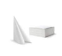 Alvotex CHIC Airlaid Lot de 50 serviettes jetables de qualité supérieure, aspect tissu, blanc, 40 x 40 cm