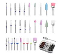 alwaiiz 30 Pièces Embout Ponceuse Ongles et 75 Pièces Embout Emeri(#80#120#180), Embout Ponceuse Ceramique et Alliage, Embout Depose Ponceuse Ongles pour Manucure et Pédicure