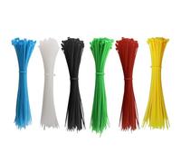 alwaiiz 600 Pièces Serre Cable Coloré 200mm x 3mm, Autobloquant Collier Serrage Plastique, UV Serre Flex Pour la Gestion des Câbles, Décoration de Jardin(6 Couleurs)