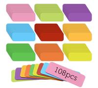 alwaiiz Lot de 108 bandes magnétiques inscriptibles - 8 x 3 cm - Aimants à écrire - Étiquettes magnétiques effaçables pour tableau blanc, réfrigérateur, armoire en métal (9 couleurs)