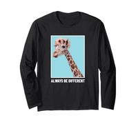 Always Be Different (Graphique Girafe Amusante) Manche Longue