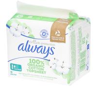 ALWAYS Cotton protection Serviette périodique Taille 1 normal 100 % coton bio hygienique 11 pc(s)