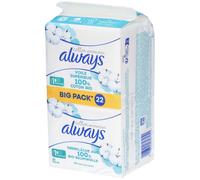 Always Cotton Protection Serviettes Hygiéniques Taille 1 Normal 100% Coton Bio Serviette hygienique 22 pc(s)