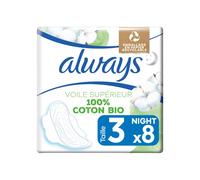 Always Serviettes hygiéniques Cotton Protection Taille 3 – 8 serviettes