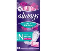 Always Dailies 20 Serviettes Hygiéniques Simples Fraîches À Emballage Individuel.[G234]