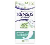 ALWAYS - Dailies Extra Protect 28 Protège-Slips Coton Bio Normal - Lot De 3