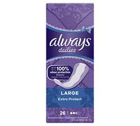 Always Dailies Extra Protect Large Pack de 26 Protège-Slips Aérés avec Cœur Absorbant - Lot de 3 83736495