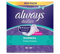 Always Dailies Fresh & Protect Normal Frais Serviette 58 Unités