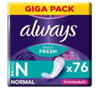 Always Dailies Fresh & Protect Normal Lot de 76 protège-slips pour femme avec un parfum subtil, respirants, flexibles et confortables avec noyau absorbant