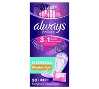 Always Dailies Singles Pantyliners normaux, 20 pièces
