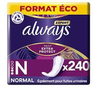 Always Daily Extra Protect Normal Protège-slips Longs 24 Unités, Retiennent Les Odeurs, Aussi Pour Les Premiers Signes De Fuites Urinaires