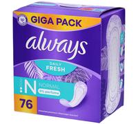 Always Daily Fresh Protège-slips Normal 0% Parfum Serviette hygienique 76 pc(s)