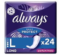 Always Daily Protect Protège-Slips Long 24 Unités, Avec un parfum frais, Confortable Avec Cœur Absorbant