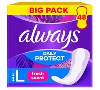 Always Daily Protect Protège-Slips Long 48 Unités, Avec un parfum frais, Confortable Avec Cœur Absorbant
