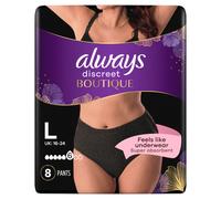 Always Lot de 8 pantalons d'incontinence Discreet Boutique pour femmes, taille L, grande taille