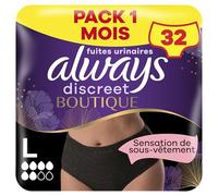 Always Discreet Boutique Culottes Fuites Urinaires Noire Plus L x4