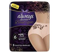 Always Discreet Boutique - Culottes pour Fuites Urinaires - 8 Culottes x 2 Lots - Taille L