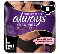 ALWAYS Discreet Boutique Noire - Sous-Vêtements D'Incontinence Taille L - 8 Unités