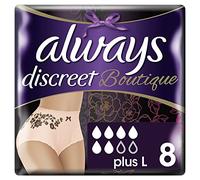 Always Discreet Boutique Lot de 8 culottes d'incontinence Taille L