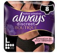 ALWAYS Discreet Boutique Noire - Sous-Vêtements D'Incontinence Taille L - 8 Unités
