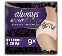 Always Discreet Boutique Set de 9 Culottes pour Fuites Urinaires Taille M - Lot de 4