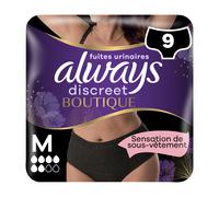 Always Discreet - Culotte menstruelle noir - Taille M - Lot de 9 culottes
