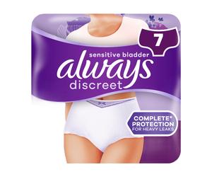 Always Discreet Culottes d’incontinence pour femmes Plus XL, 7 paires