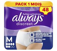 Always Discreet Culottes Incontinence Femme M x48 Pack 1 Mois