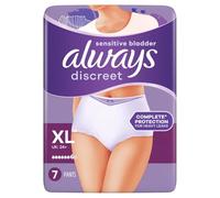 Always Discreet Culottes pour Incontinence, Fuites Urinaires, Taille XL, 7 - Lot de 7 culottes