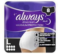 Always Discreet Culottes Protection Maximale, 8 Gouttes, Taille L/XL