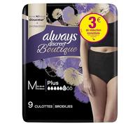 ALWAYS - Discreet Incontinence Lourde 9 Culottes Black M - Lot De 2