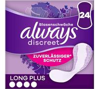 Always Discreet Long Plus Lot de 24 serviettes hygiéniques d'incontinence pour femme Protection forte que vous ne sentirez à peine